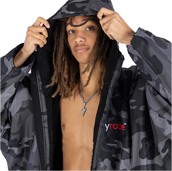 Dryrobe Advance Long Sleeve Change Robe V3 DR104V3 - Black Camo / Black